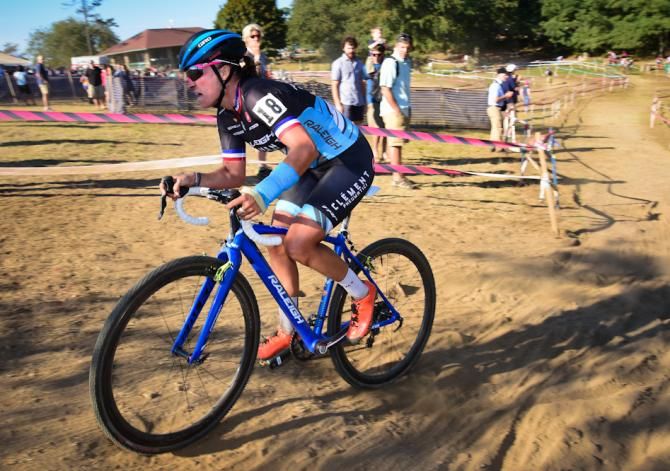 Caroline Mani (Raleigh Clement) riding with a broken wrist and the race lead