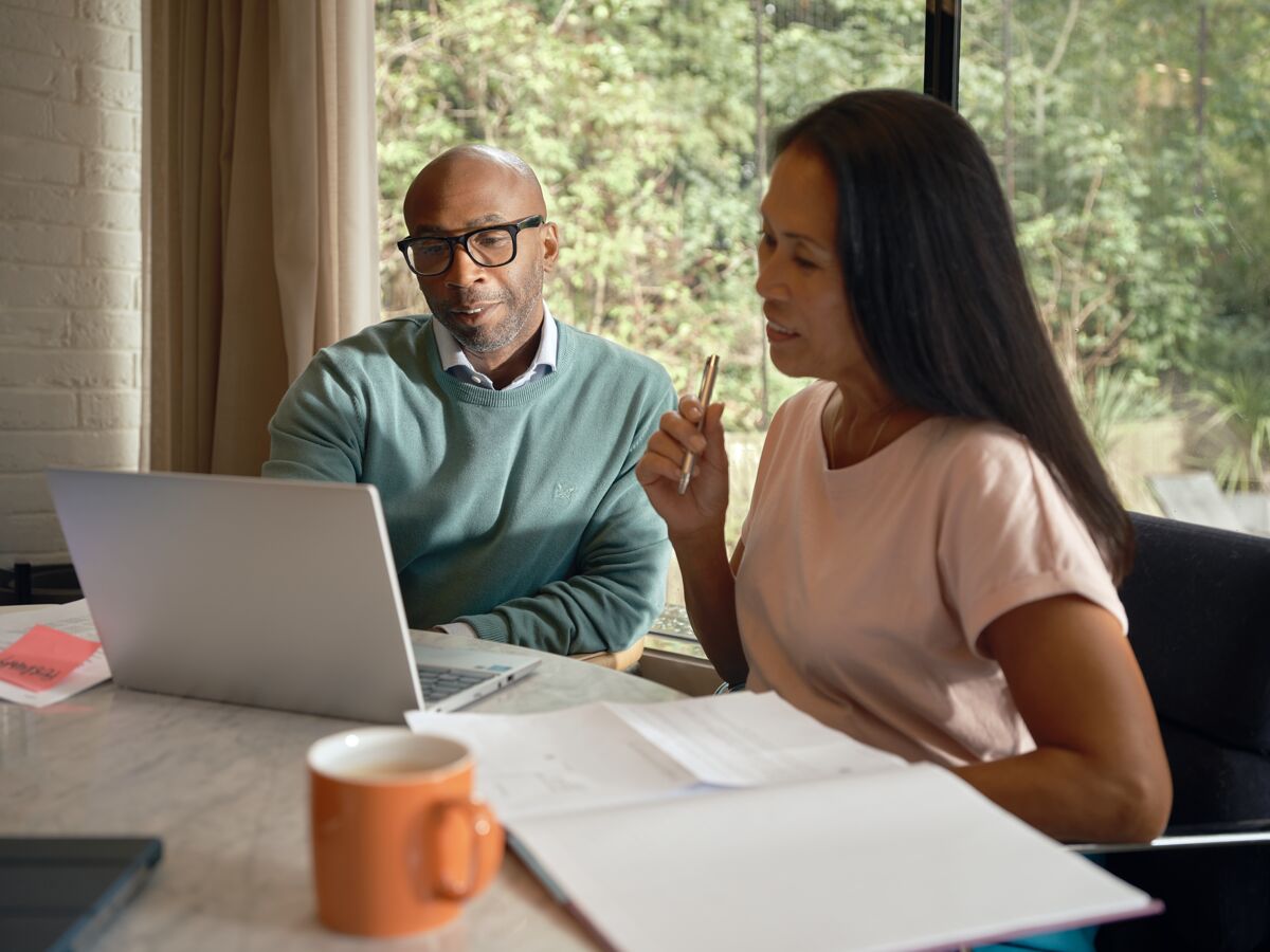 Man and Woman at laptop