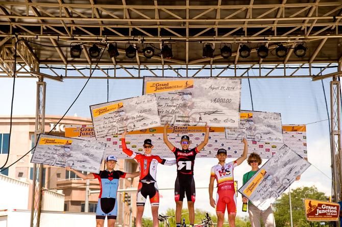 Elite men's podium at the Grand Junction 40