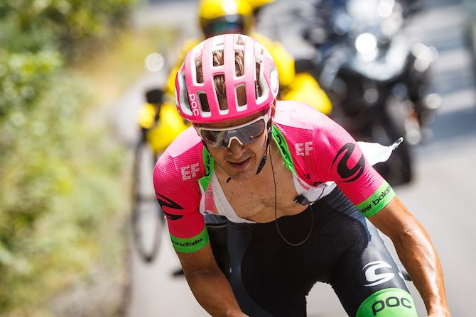 Nathan Brown (EF Education First - Drapac) rides by himself during an attack on stage 6 of the 2018 Tour of Utah