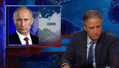 Jon Stewart calls BS on Vladimir Putin, wants Obama to be more hawkish on Russia