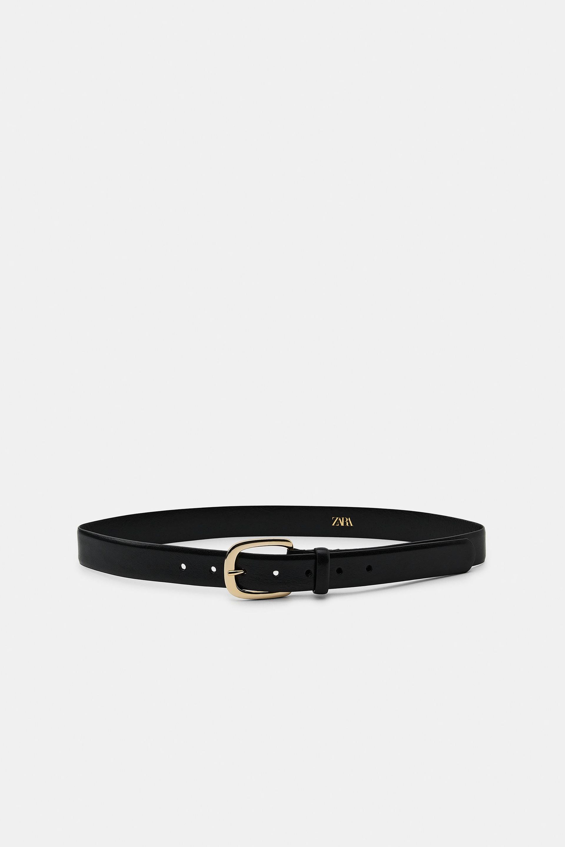 100% Leather Belt With Square Buckle