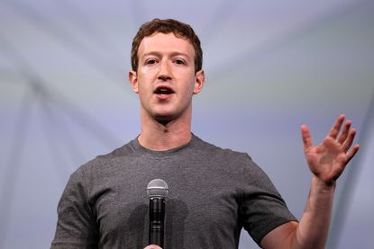 Mark Zuckerberg speaks in California