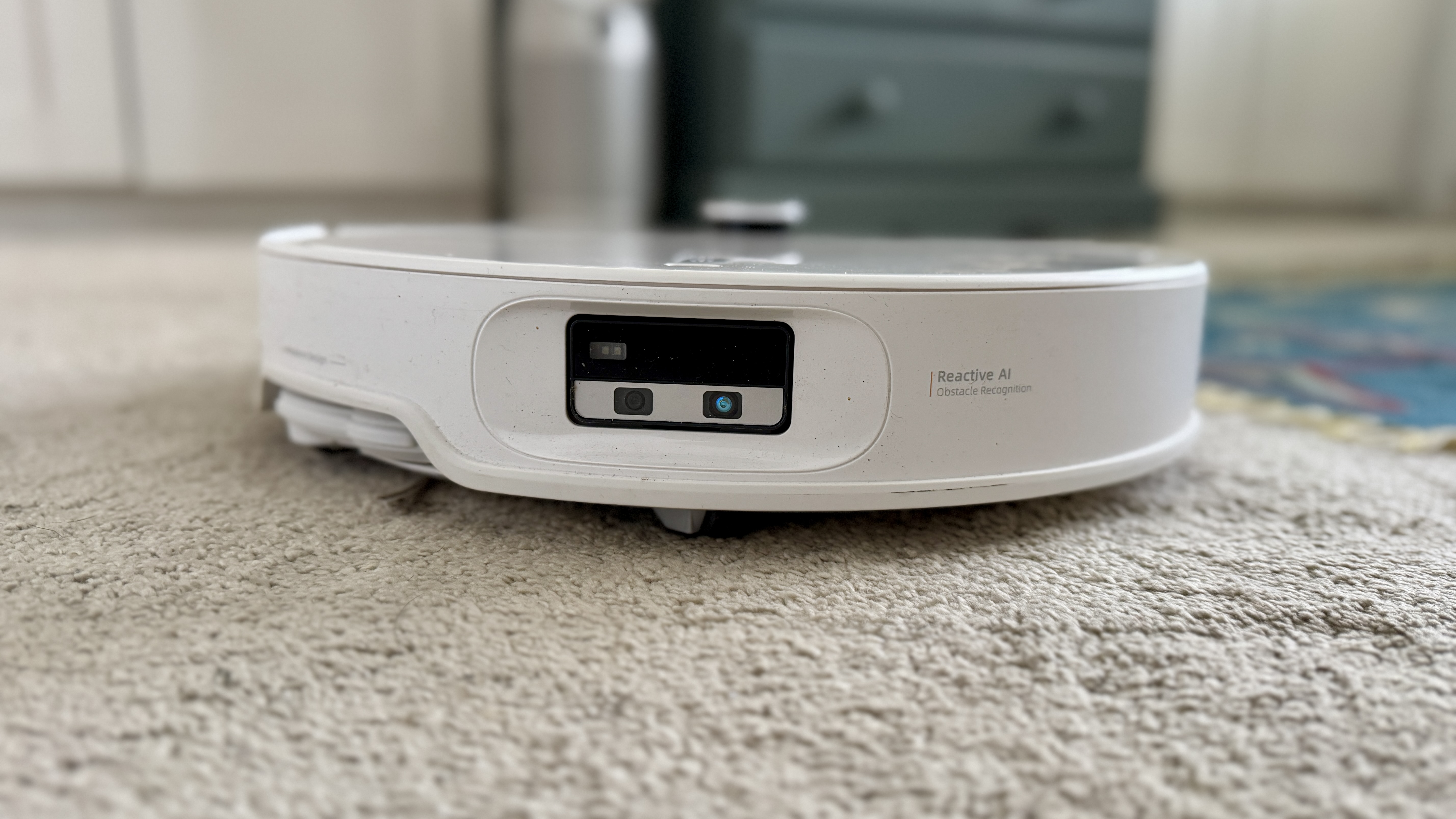 Roborock Qrevo Curv 2 Pro robot vacuum in reviewer's home