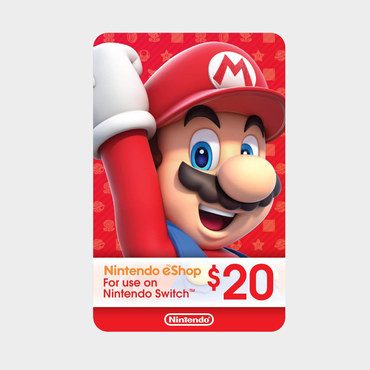 Nintendo eShop gift card on a plain background
