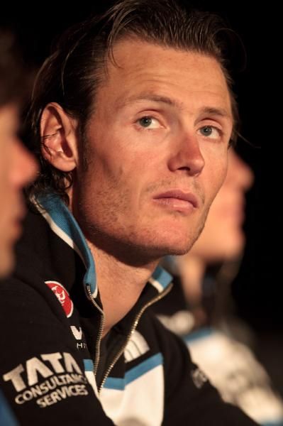 Johan Van Summeren (Garmin-Cervelo) at the press conference.