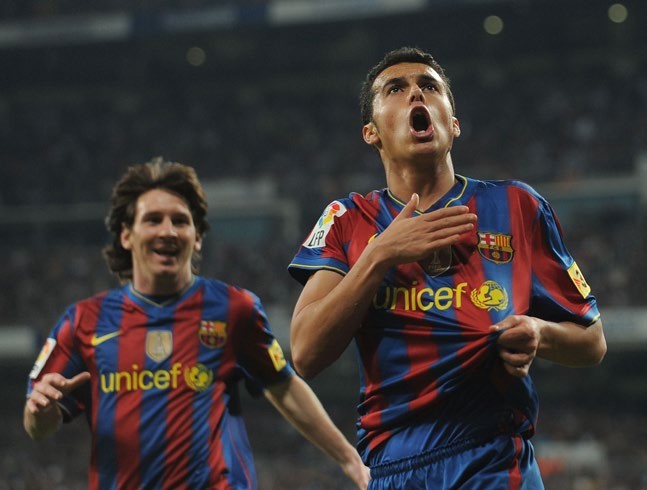 Pedro and Messi played alongside each other for nine seasons at Barcelona