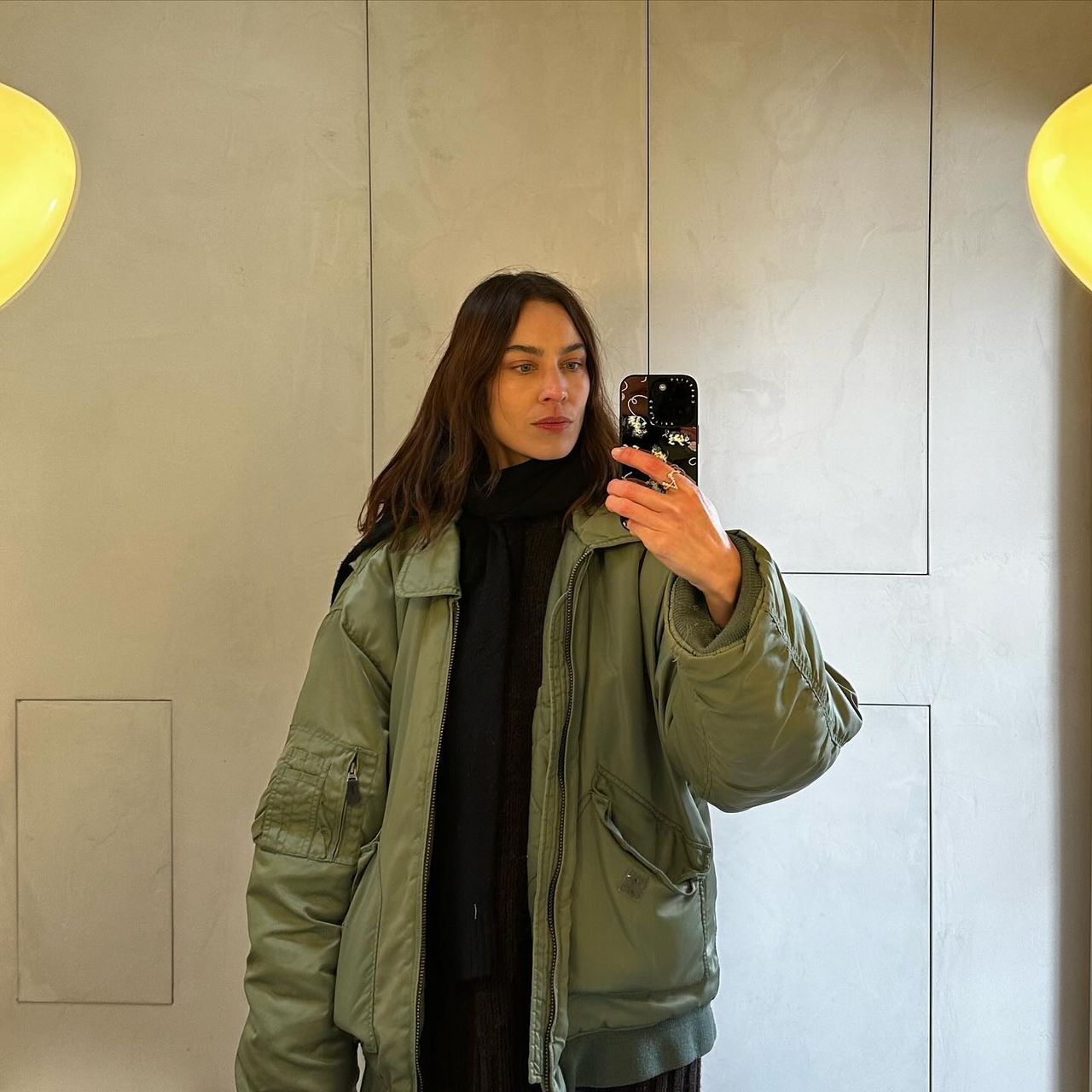 Alexa Chung Wore a Khaki Bomber Jacket, so Naturally I Want One Too ...