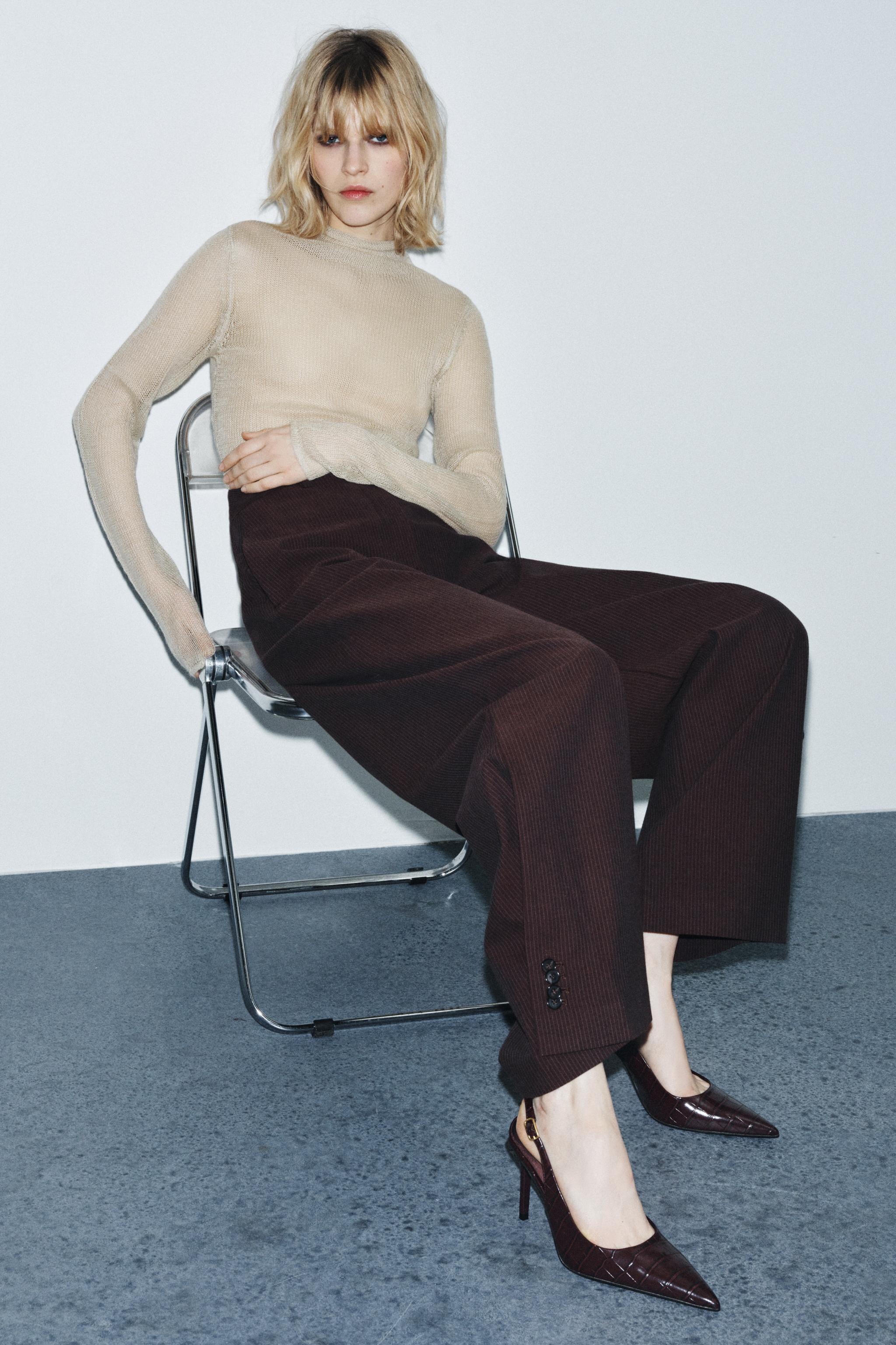 Embossed Slingback Shoes