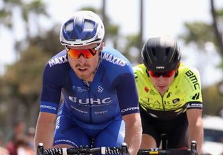 Tanner Putt (UnitedHealthcare) leads Holowesko-Citadel's Andrei Krisilnikau in the break on stage 1 of the 2018 Tour of California