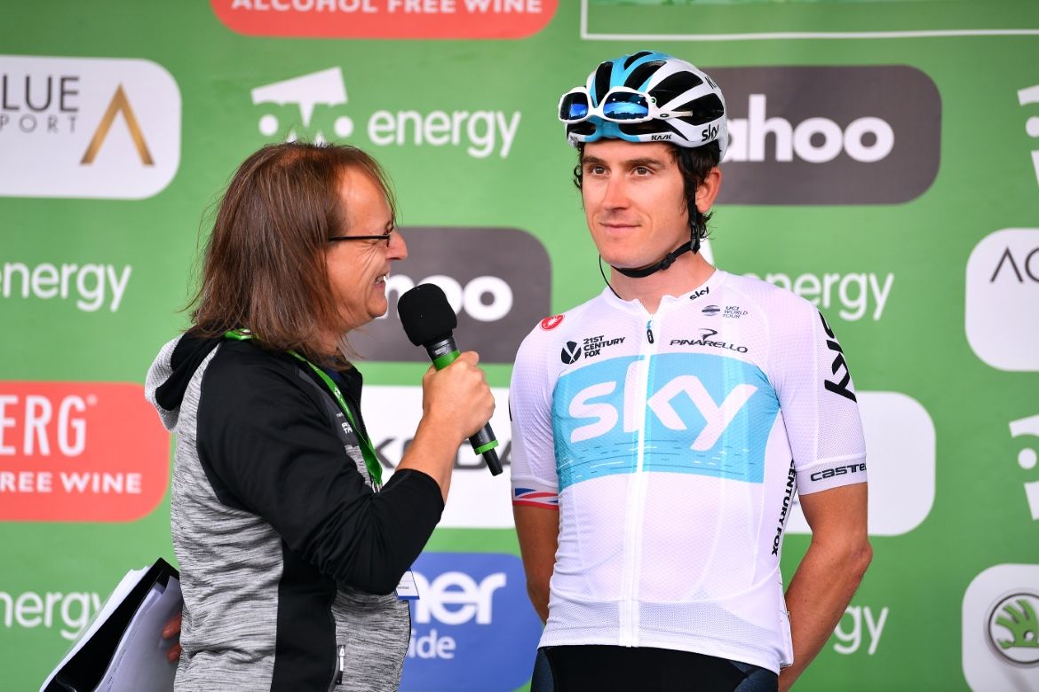 Tour de France winner Geraint Thomas was very much in demand