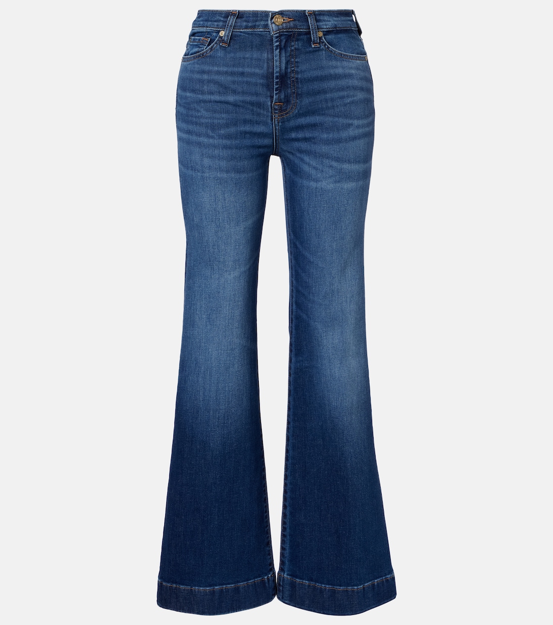 Modern Dojo Flared Jeans in Blue - 7 for All Mankind