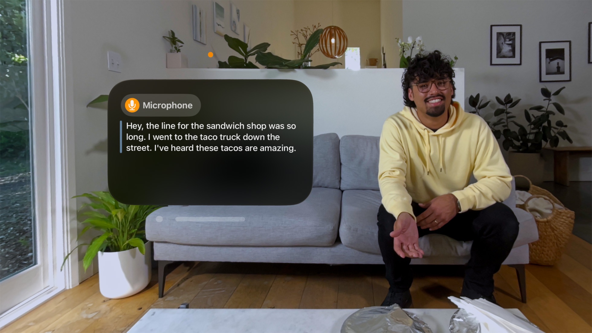 A look at Live Captions in visionOS on Apple Vision Pro