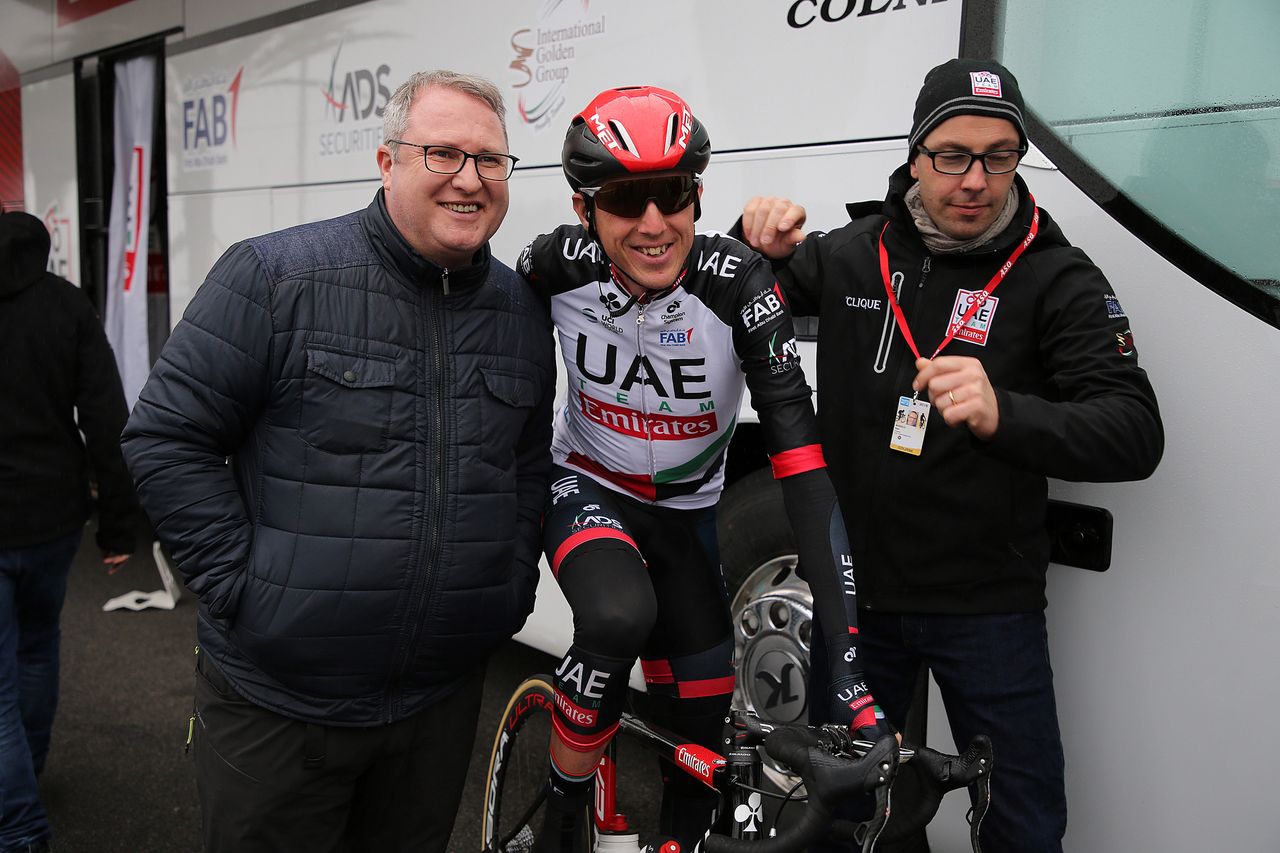 Dan Martin looking happier at the start than he felt later in the day