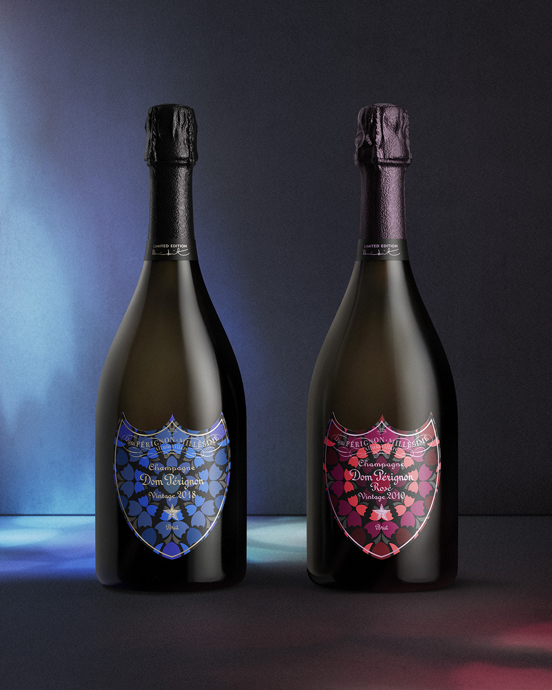 bottles of dom perignon champagne