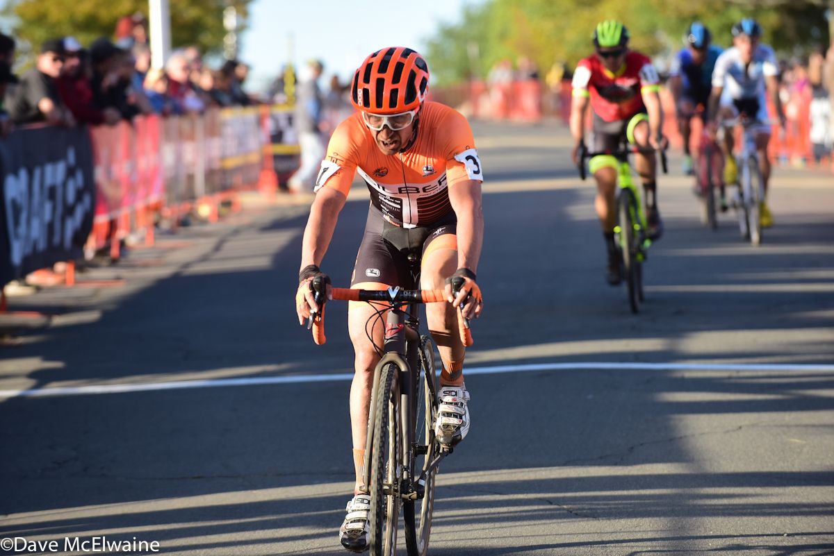 Derrick St. John (Silver Pro Cycling) with one lap to go