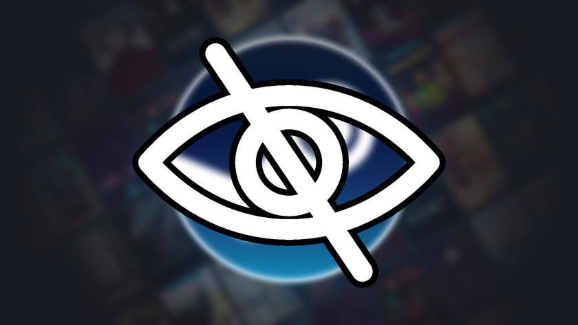 Steam logo being blurred out