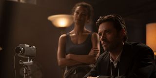 Thandiwe Newton and Hugh Jackman in Reminiscence