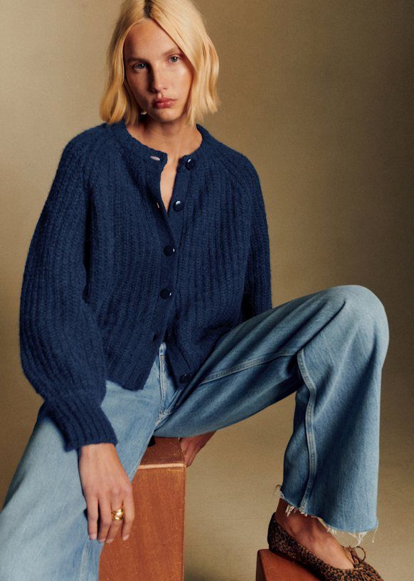 Emile Cardigan - Navy - Alpaca - Sézane