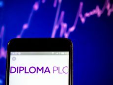 Diploma plc company logo seen displayed on a smart phone