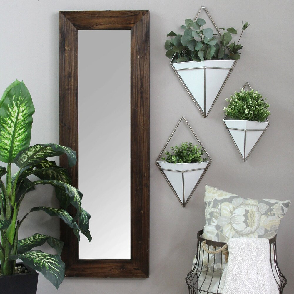 Wrought Studio&amp;trade; White Wall Planters -Set of 3 | Wayfair