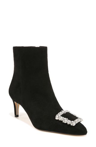 Ulissa Luster Imitation Pearl Pointed Toe Bootie