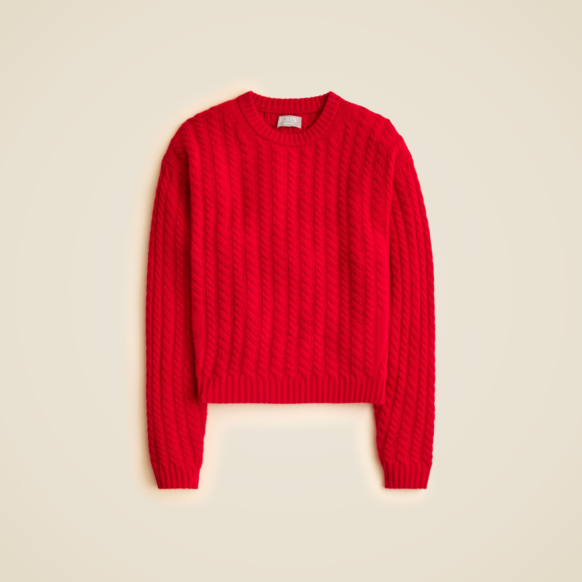 Perfect Cashmere Cable-Knit Crewneck Sweater
