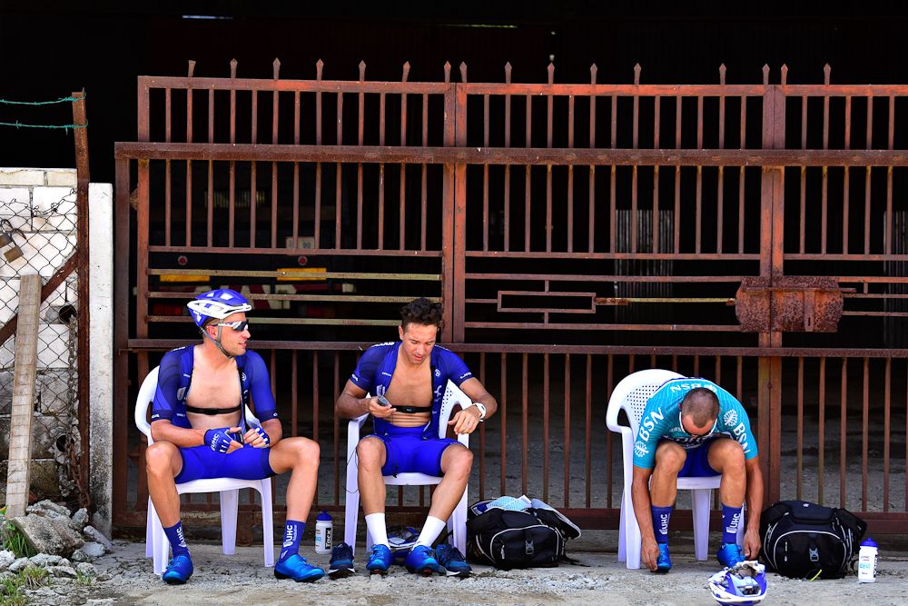 UnitedHealthcare rider find a place to relax at the Tour de Langkawi