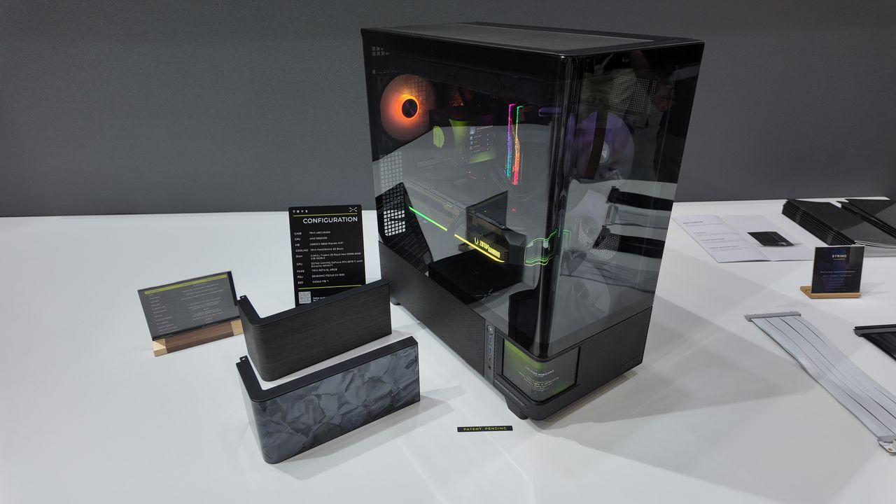 The Tryx Arcvision OC case with lower venting at Computex 2025