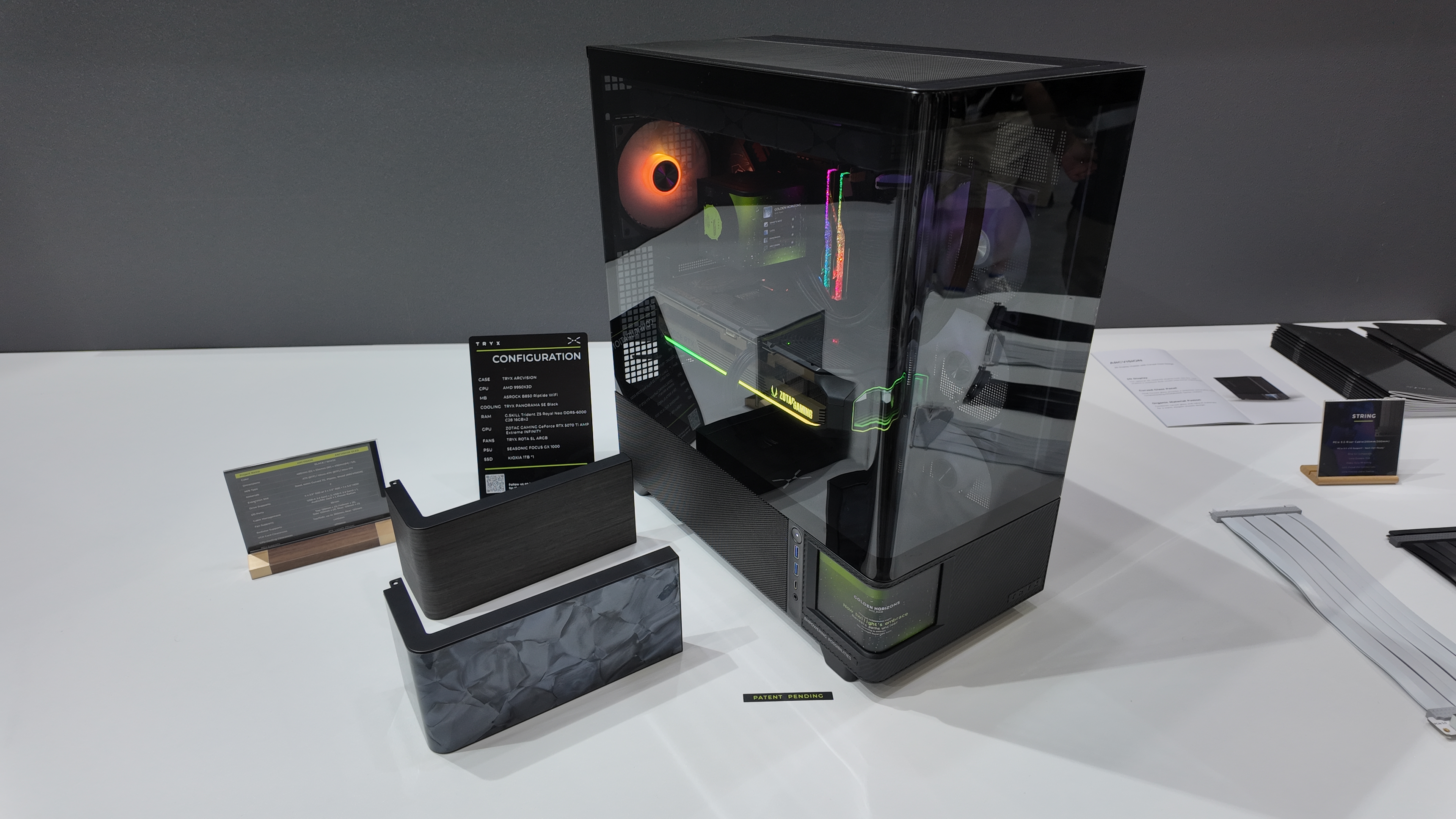 The Tryx Arcvision OC case with lower venting at Computex 2025