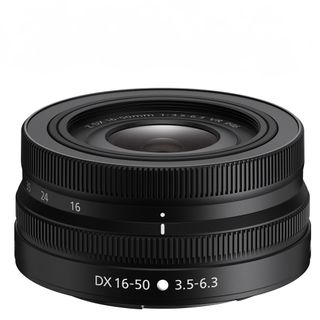 Nikon Z DX 16-50mm f/3.5-6.3 VR on a white background