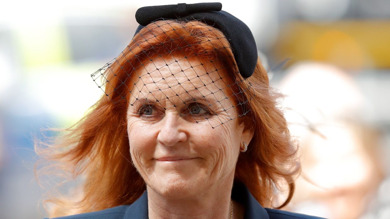 Sarah Ferguson, Duchess of York attends a Service of Thanksgiving for the Life and Work of comedian Ronnie Corbett at Westminster Abbey on June 7, 2017