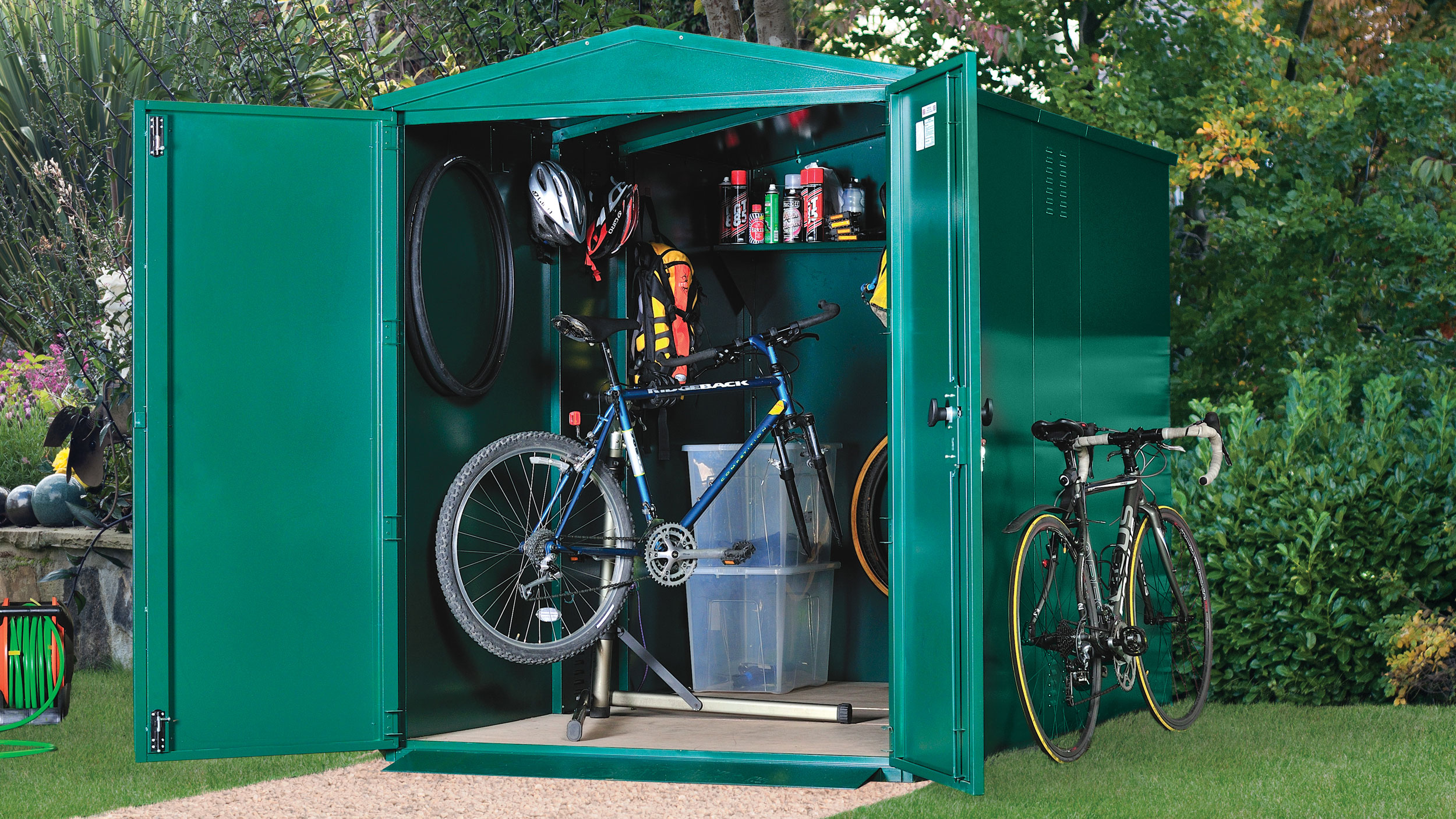 metal bike shed for 4 bikes