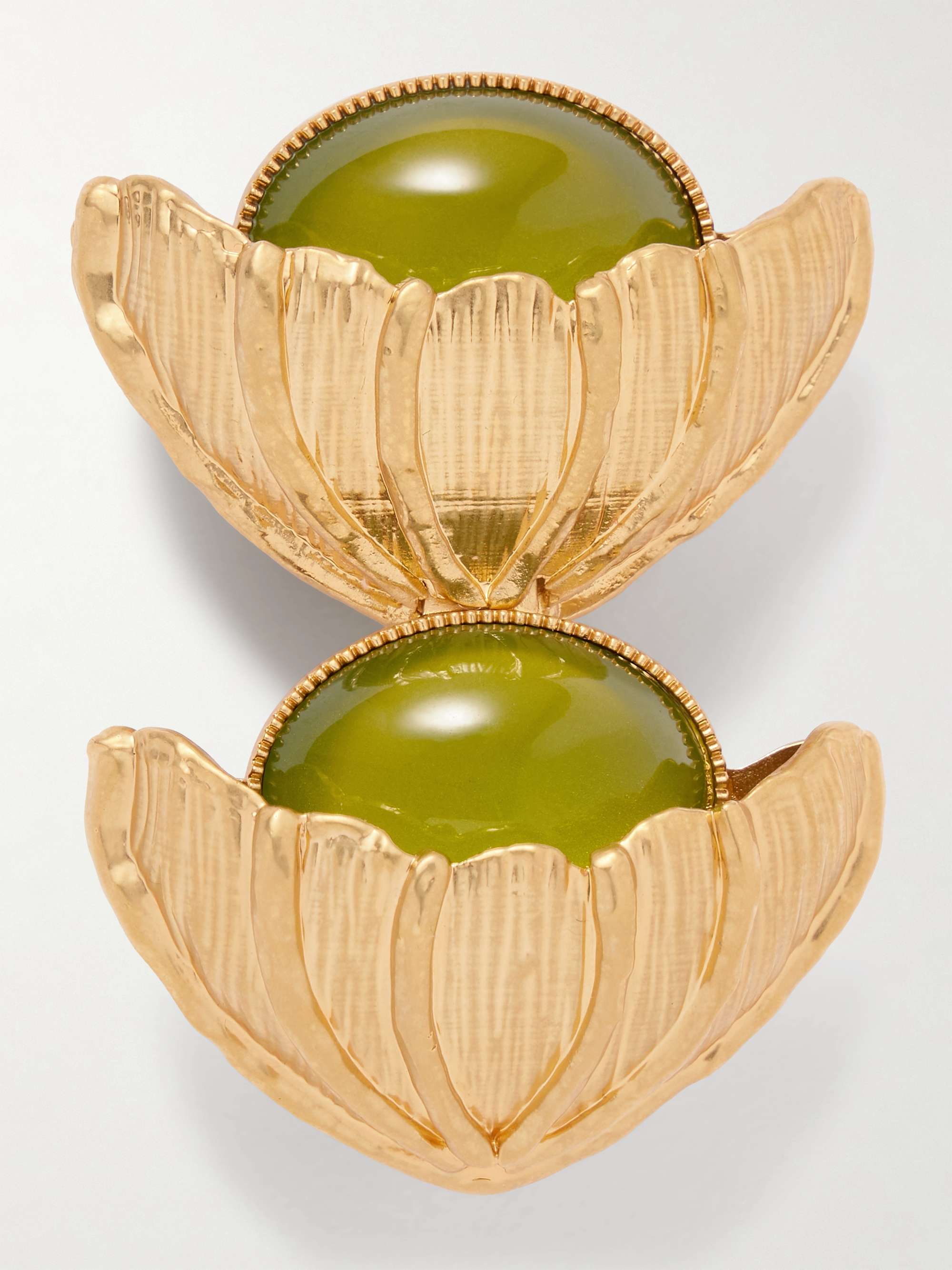 Retro Flower Gold-Plated Crystal Brooch