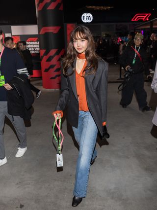  Lisa of K-Pop group Blackpink attends the F1 Grand Prix of Las Vegas at Las Vegas Strip Circuit on November 23, 2024 in Las Vegas, Nevada.