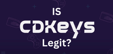 The CDKeys logo with the words is it legit added written in white on a blue background