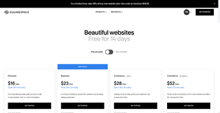 Squarespace pricing