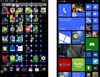 Android and Windows Phone home screens