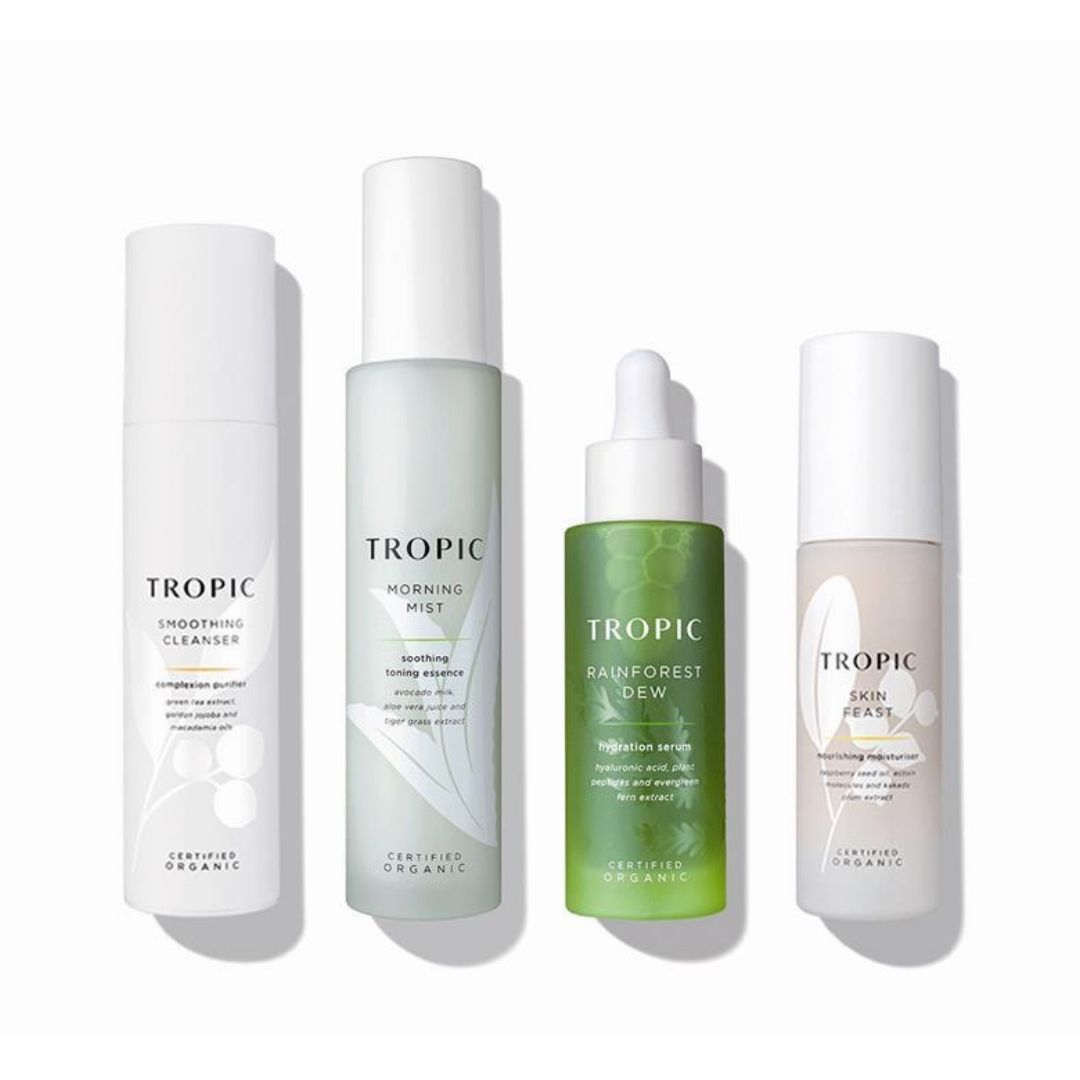 A selection of Tropic Skincare products