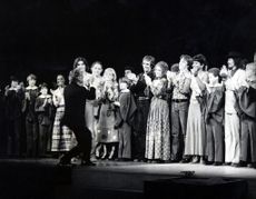 Leonard Bernstein and the cast of "Mass" during "Mass" - Opening Night at The Opera House at JFK Center for the Performing Arts in Washington, DC