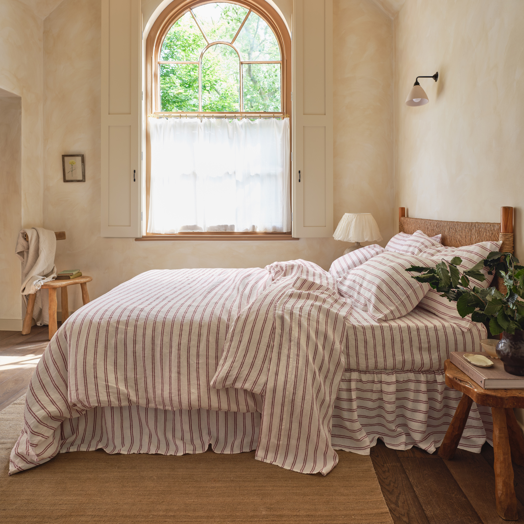 Piglet in Bed Kempton bedding - rhubarb