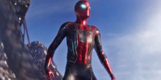 Spider-Man in the Iron Spider Armor in Avengers Infinity War
