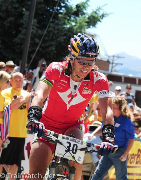 Rebecca Rusch (Specialized) wins and breaks the course record.