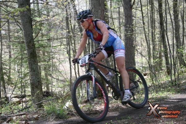 Second place finisher Kim Eppen (Mercy Specialized) rode all but Strigel off her wheel.