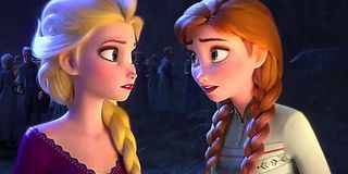 Anna and Elsa talking in Frozen.