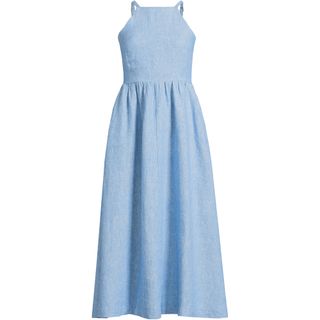 Land's End Linen Blue Dress