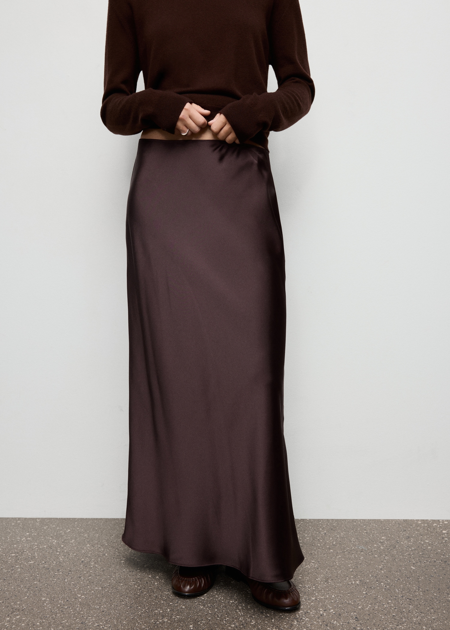 Satin Long Skirt - Women | Mango Usa