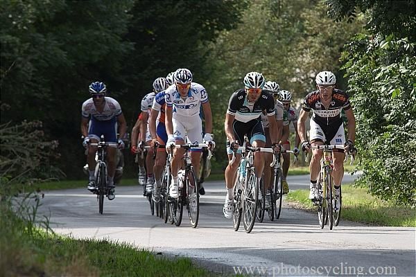 A break of 12 rides away from the peloton.