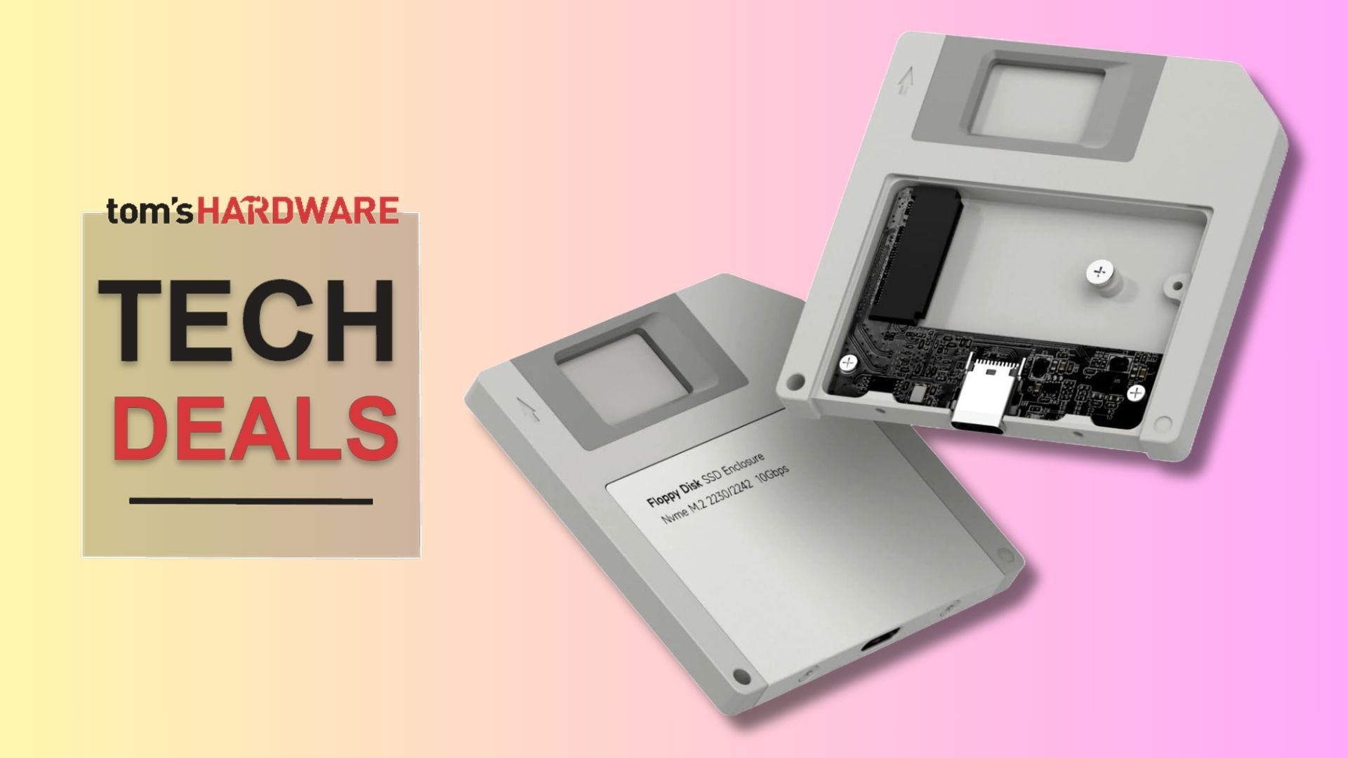 This  floppy disk SSD enclosure is a fun and fast way to keep your storage safe — both practical and nostalgic, this rugged USB-C aluminum enclosure for M.2 drives supports speeds of up to 1,200 MB/s