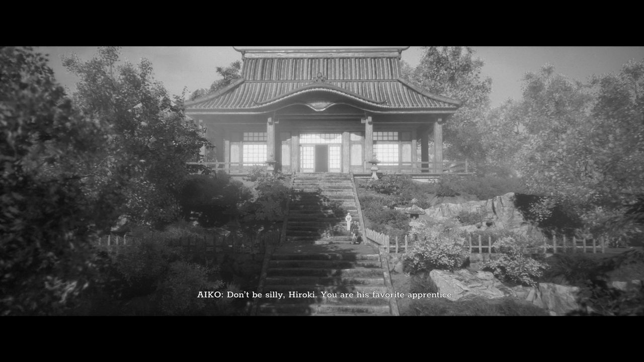 Screenshots from the black and white samurai side-scroller, Trek to Yomi